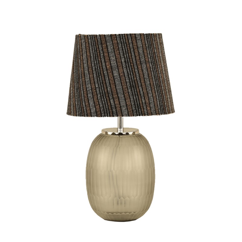 FUME ΦΩΤΙΣΤΙΚΟ ΕΠΙΤΡΑΠΕΖΙΟ 40x40x63cm ΓΥΑΛΙ ΓΚΡΙ ΚΑΦΕ ΥΦΑΣΜΑ