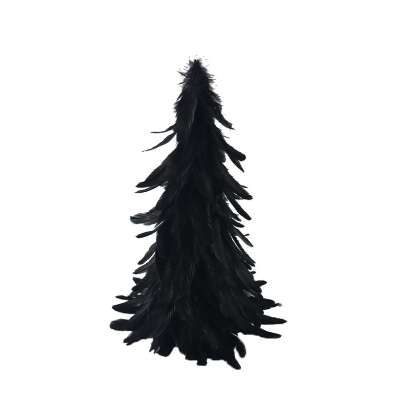 NOTTE ΧΡΙΣΤΟΥΓΕΝΝΙΑΤΙΚΟ ΔΙΑΚΟΣΜΗΤΙΚΟ ΔΕΝΤΡΟ 40cm ΦΤΕΡΟ ΜΑΥΡΟ