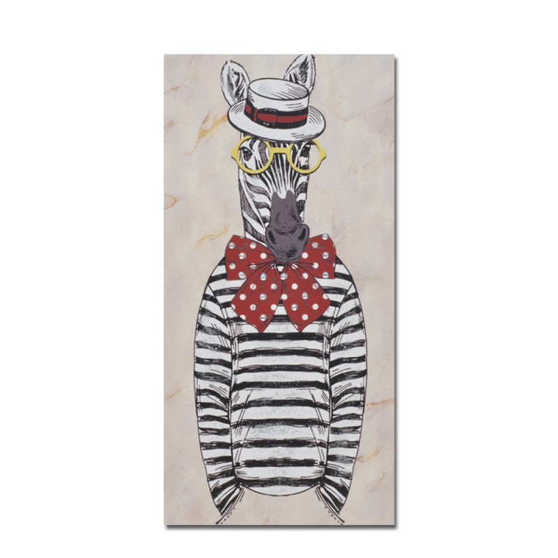 MR.ZEBRA ΠΙΝΑΚΑΣ ΔΙΑΚΟΣΜΗΣΗΣ 30x60x2cm ΚΑΜΒΑΣ ΠΟΛΥΧΡΩΜΟ ΞΥΛΟ