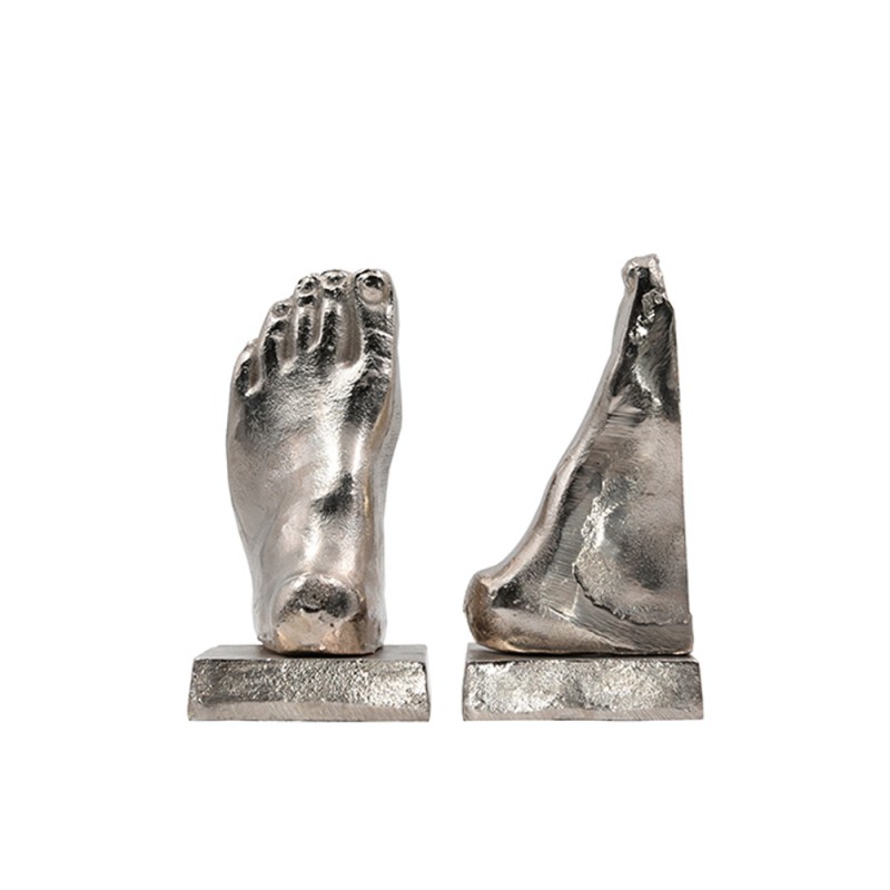 LE PIED ΔΙΑΚΟΣΜΗΤΙΚΟ ΒΙΒΛΙΟΣΤΑΤΗΣ SET 2ΤΜΧ 24x11x24cm ΑΛΟΥΜΙΝΙΟ ΑΣΗΜΙ