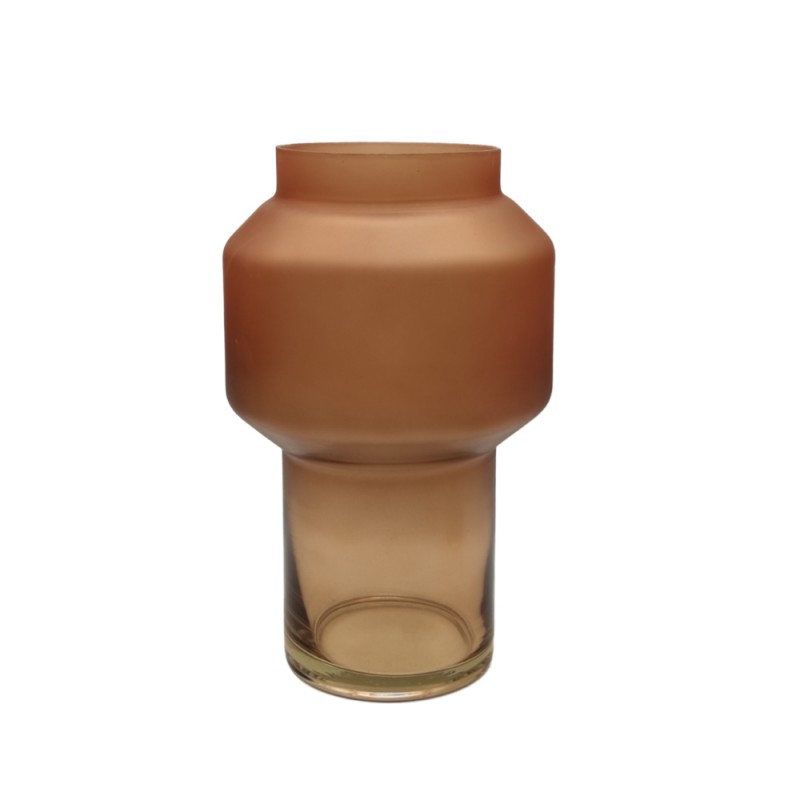 ZEME ΒΑΖΟ 15x15x24cm ΓΥΑΛΙ TERRACOTTA