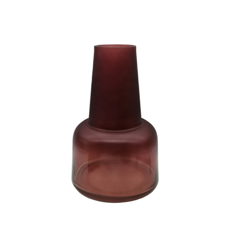 ZEME ΒΑΖΟ 18x18x28cm ΓΥΑΛΙ ΜΠΟΡΝΤΩ