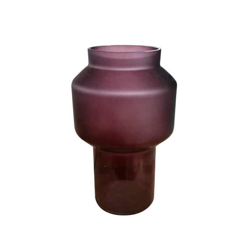 ZEME ΒΑΖΟ 15x15x24cm ΓΥΑΛΙ ΜΠΟΡΝΤΩ