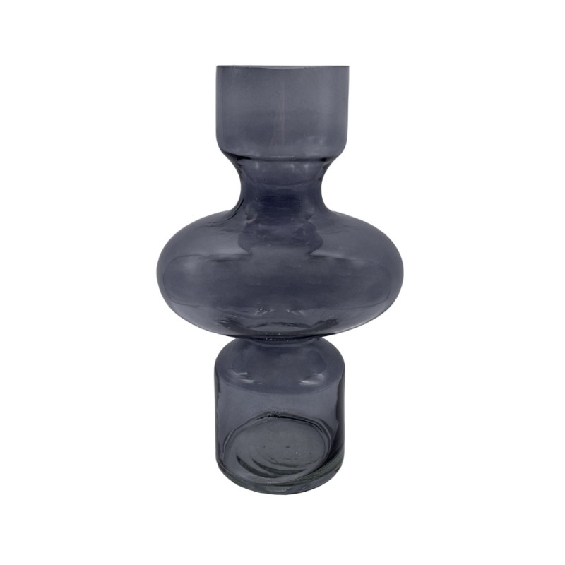 CIRKIN ΒΑΖΟ 20x20x30cm ΓΥΑΛΙ ΓΚΡΙ