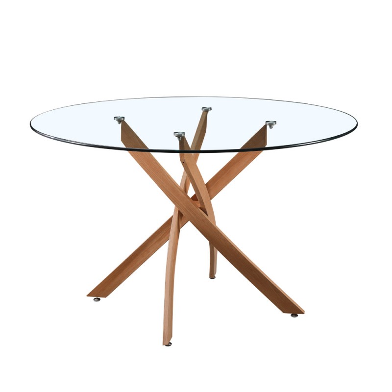 ETERNO ΤΡΑΠΕΖΙ ΔΙΑΦΑΝΟ 120x120xH75cm