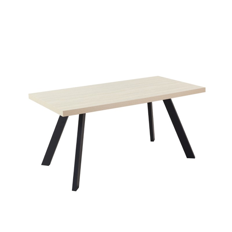 LITHOS ΤΡΑΠΕΖΙ BEIGE ΜΑΥΡΟ 160x80x76cm