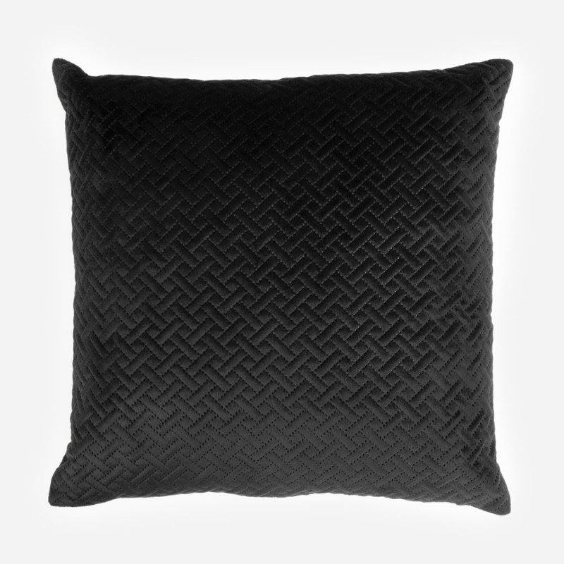 DIAGONAL ΔΙΑΚΟΣΜΗΤΙΚΟ ΜΑΞΙΛΑΡΙ 45x45cm ΒΕΛΟΥΔΟ ΜΑΥΡΟ