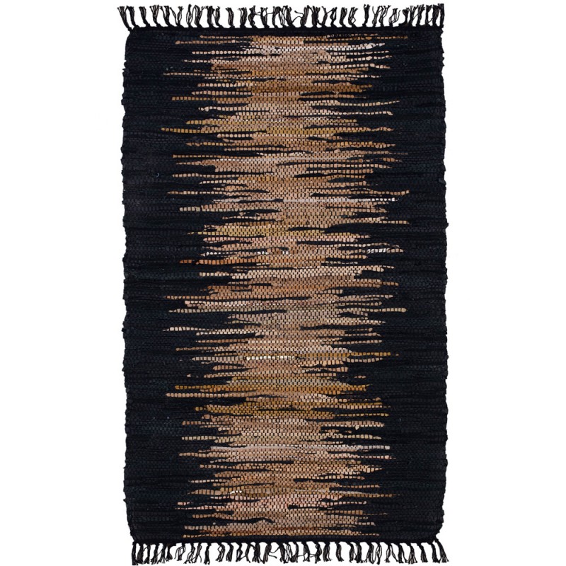 TERRA ΧΑΛΑΚΙ 60x90cm ΔΕΡΜΑ ΜΑΥΡΟ ΜΠΕΖ