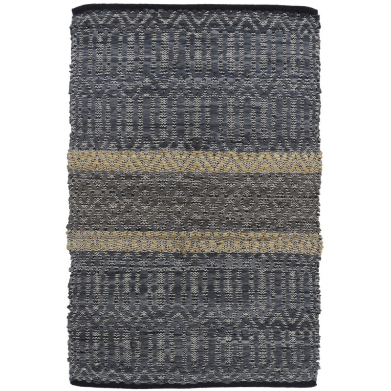 STRIPE ΧΑΛΑΚΙ 60x90cm ΔΕΡΜΑ ΓΚΡΙ ΜΠΕΖ