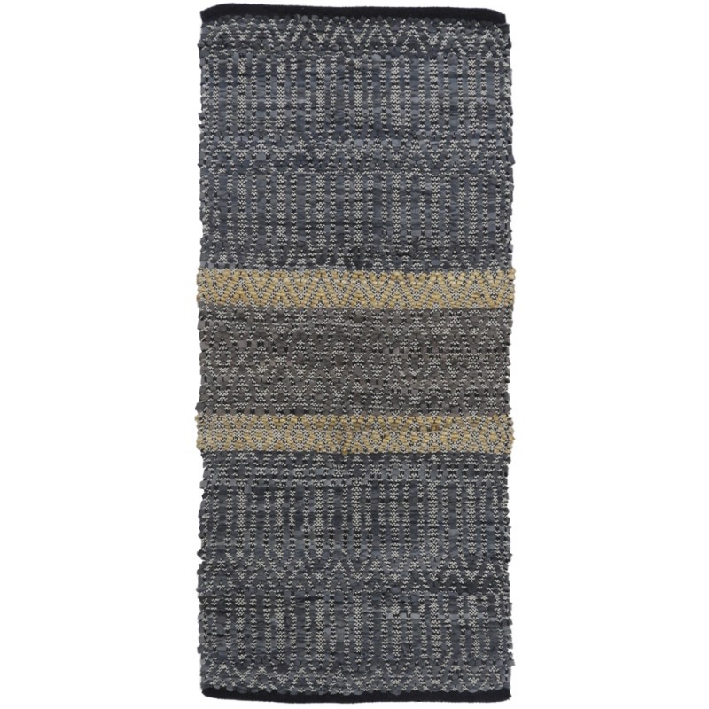 STRIPE ΧΑΛΙ ΔΙΑΔΡΟΜΟΥ 70x150cm ΔΕΡΜΑ ΓΚΡΙ ΜΠΕΖ