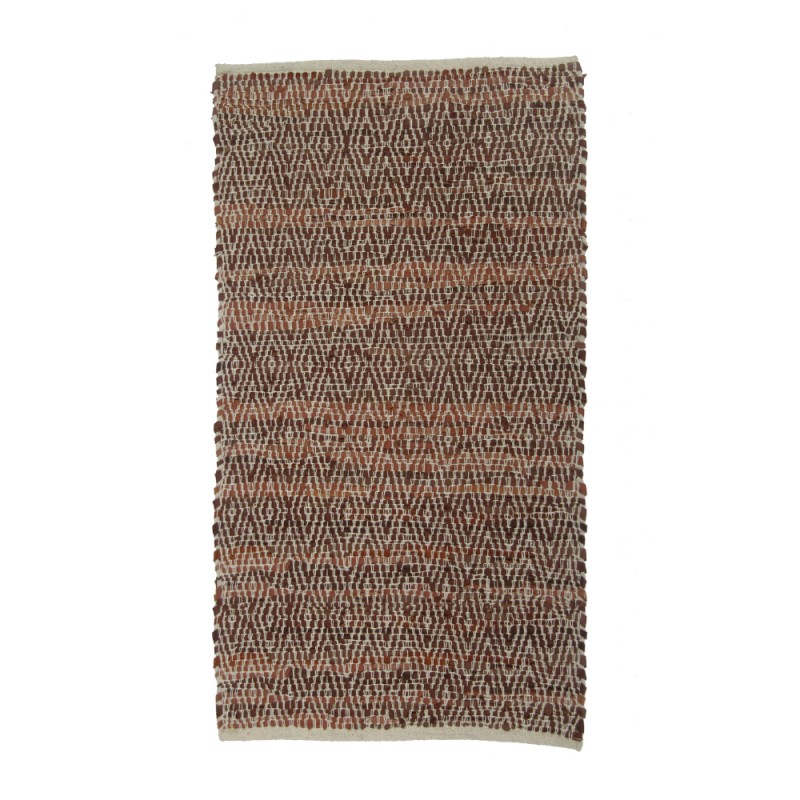 ROMBO ΧΑΛΙ ΔΙΑΔΡΟΜΟΥ 70x150cm ΔΕΡΜΑ ΚΑΦΕ ΜΠΕΖ