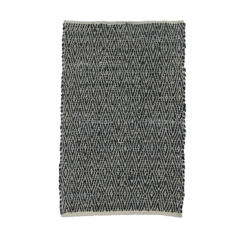 ROMBO ΧΑΛΑΚΙ 60x90cm ΔΕΡΜΑ ΜΑΥΡΟ ΜΠΕΖ