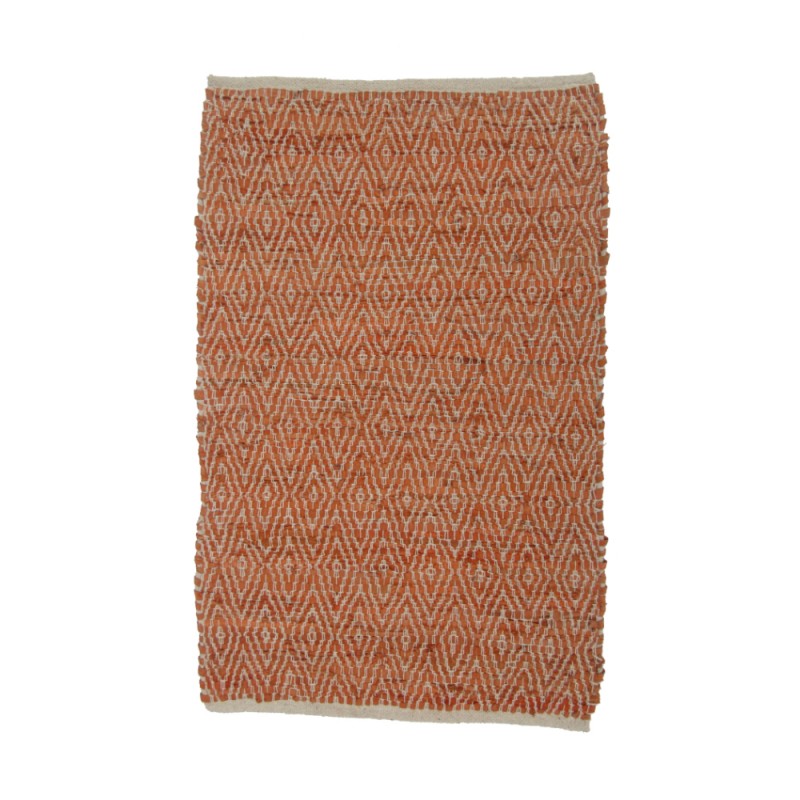 ROMBO ΧΑΛΑΚΙ 60x90cm ΔΕΡΜΑ ΠΟΡΤΟΚΑΛΙ ΜΠΕΖ