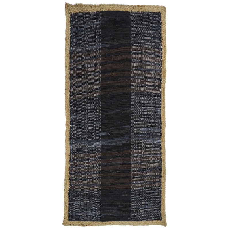 DARK ΧΑΛΙ ΔΙΑΔΡΟΜΟΥ 70x150cm ΔΕΡΜΑ ΜΑΥΡΟ ΜΠΕΖ ΓΙΟΥΤΑ