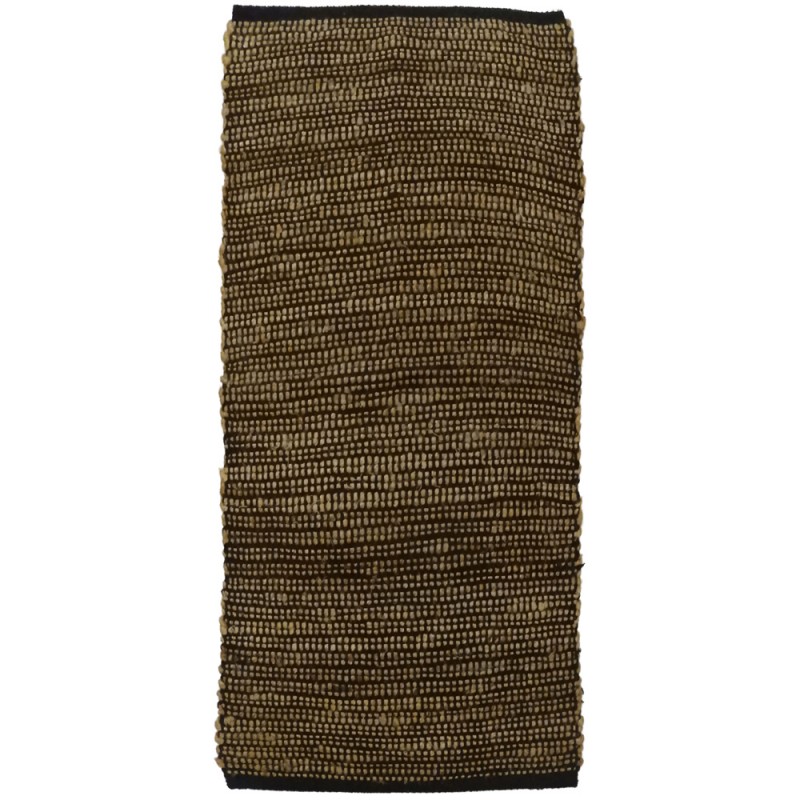 EARTH ΧΑΛΙ ΔΙΑΔΡΟΜΟΥ 70x150cm ΓΙΟΥΤΑ ΜΠΕΖ ΜΑΥΡΟ ΒΑΜΒΑΚΙ