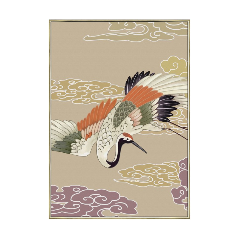 CRANES IN COLOR ΠΙΝΑΚΑΣ ΔΙΑΚΟΣΜΗΣΗΣ 70x100x5cm ΚΑΜΒΑΣ ΠΟΛΥΧΡΩΜΟ ΞΥΛΟ