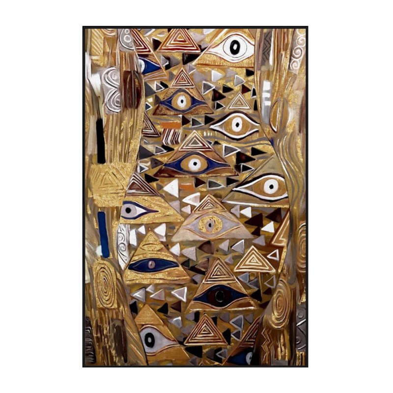 BLUE EYE ΠΙΝΑΚΑΣ ΔΙΑΚΟΣΜΗΣΗΣ 80x120x5cm ΚΑΜΒΑΣ ΠΟΛΥΧΡΩΜΟ ΞΥΛΟ ΜΑΥΡΟ