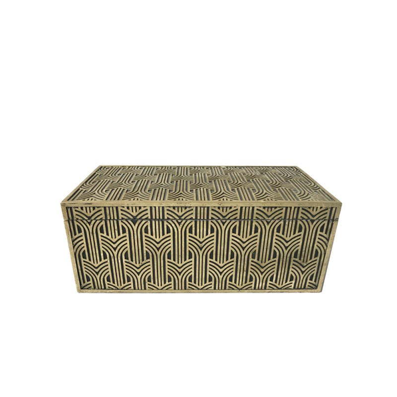 PRECIOUS ΚΟΥΤΙ ΑΠΟΘΗΚΕΥΣΗΣ 30x15x12cm POLYRESIN ΧΡΥΣΟ ΜΑΥΡΟ