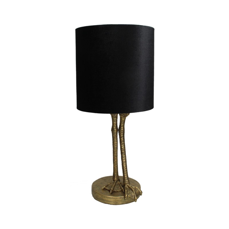 CRANE ΦΩΤΙΣΤΙΚΟ ΕΠΙΤΡΑΠΕΖΙΟ 26x26x57cm POLYRESIN ΧΡΥΣΟ ΜΑΥΡΟ ΥΦΑΣΜΑ