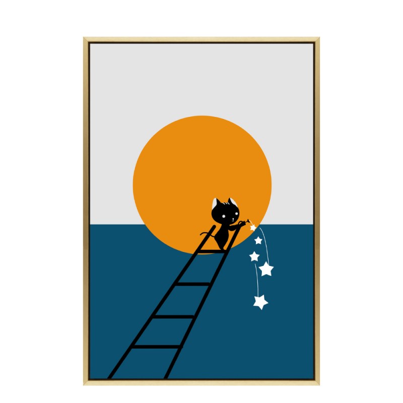 HAPPY KID ΠΙΝΑΚΑΣ ΔΙΑΚΟΣΜΗΣΗΣ 32x42x4cm ΚΑΜΒΑΣ ΠΟΛΥΧΡΩΜΟ ΞΥΛΟ ΧΡΥΣΟ