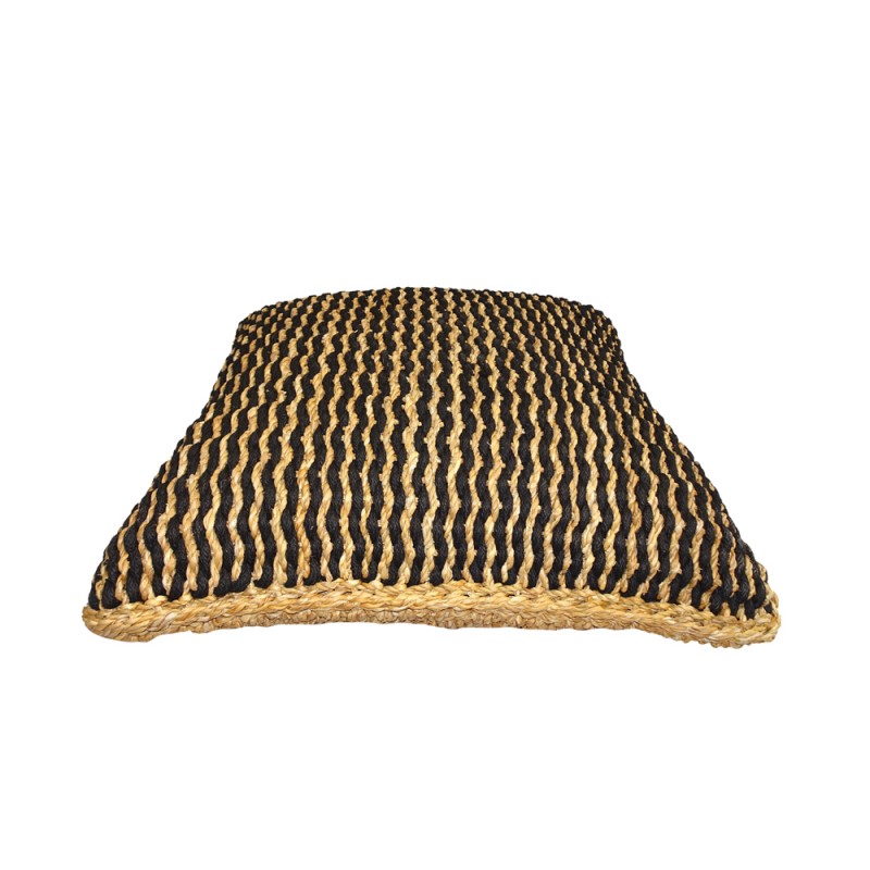 OTUR ΜΑΞΙΛΑΡΑ 60x60x20cm SEAGRASS ΦΥΣΙΚΟ ΜΑΥΡΟ ΒΑΜΒΑΚΙ