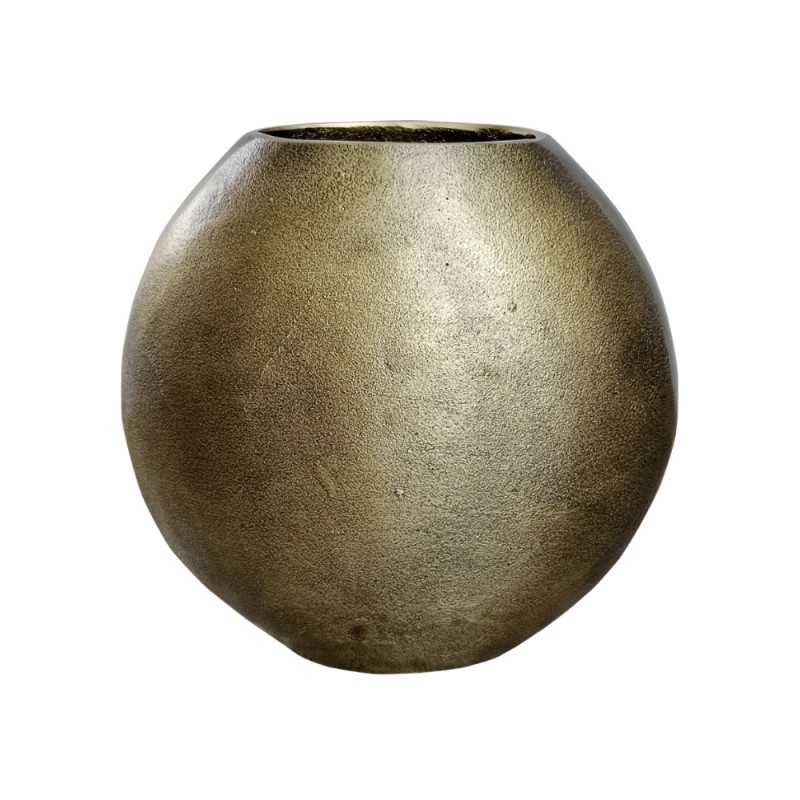 TEMICE ΒΑΖΟ 30x12x30cm ΑΛΟΥΜΙΝΙΟ ΧΡΥΣΟ ΑΝΤΙΚΕ