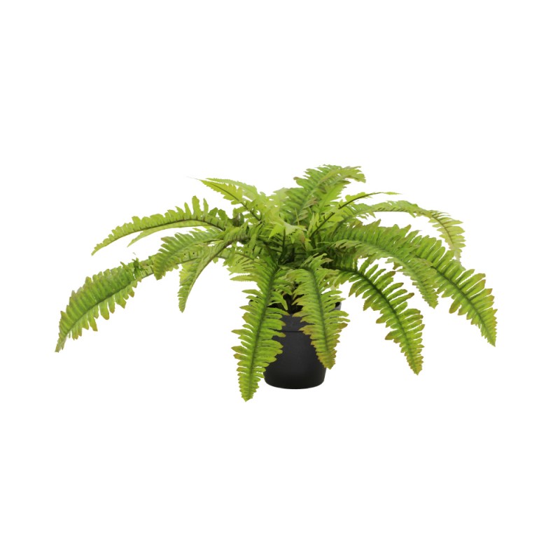BOSTON FERN ΦΥΤΟ ΤΕΧΝΗΤΟ ΣΕ ΓΛΑΣΤΡΑ 36cm POLYESTER ΠΡΑΣΙΝΟ PE/PP