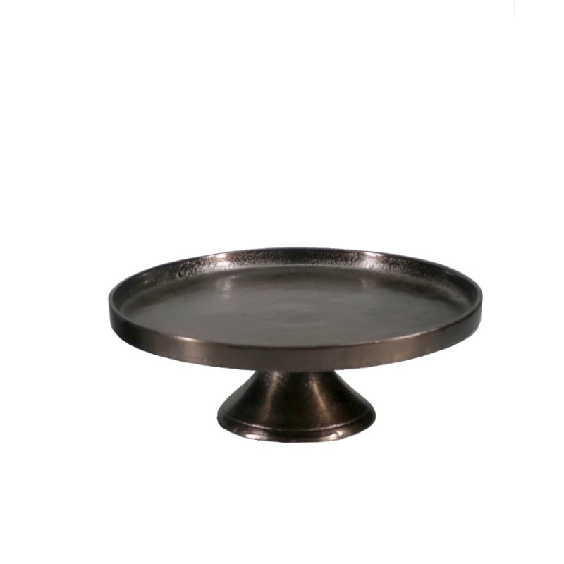 GENNA ΠΛΑΤΩ ΜΕ ΠΟΔΙ 32x32x11cm ΑΛΟΥΜΙΝΙΟ ΜΑΥΡΟ