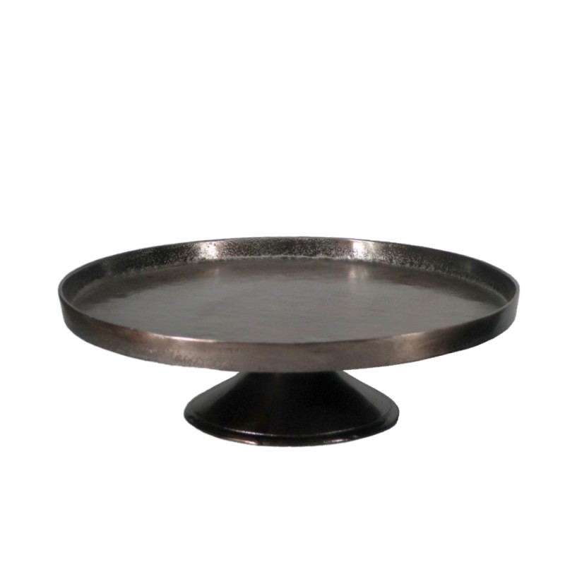 GENNA ΠΛΑΤΩ ΜΕ ΠΟΔΙ 45x45x14.5cm ΑΛΟΥΜΙΝΙΟ ΜΑΥΡΟ