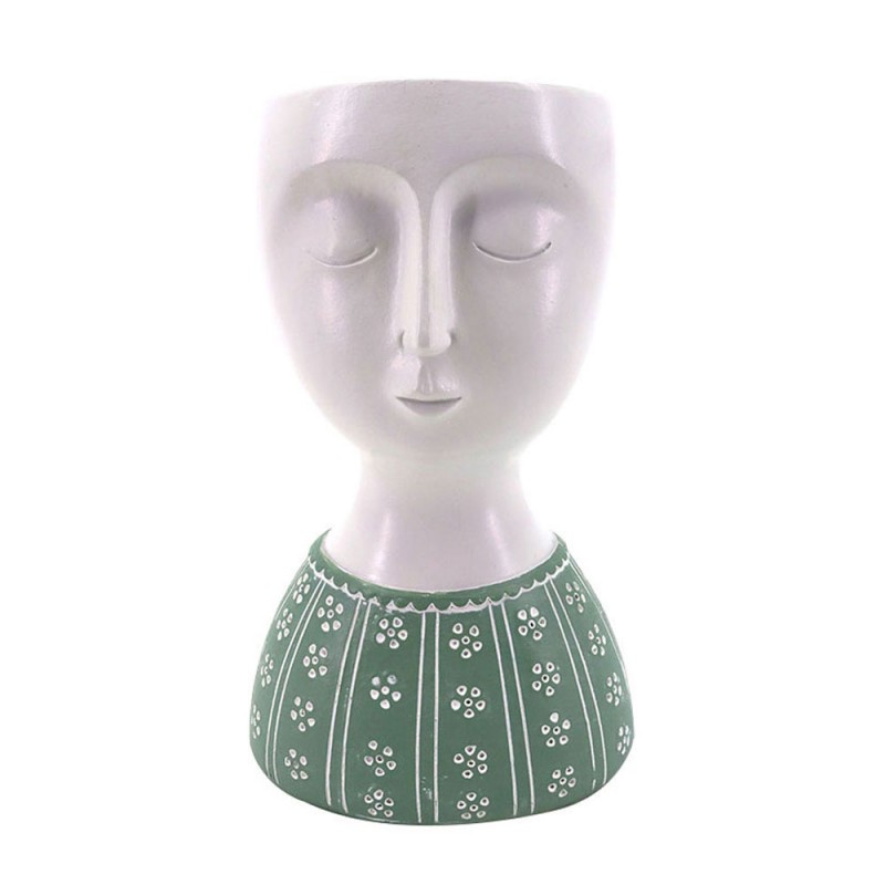 IPAMO GREEN ΚΑΣΠΩ 9x7x14cm POLYRESIN ΛΕΥΚΟ ΜΕΝΤΑ