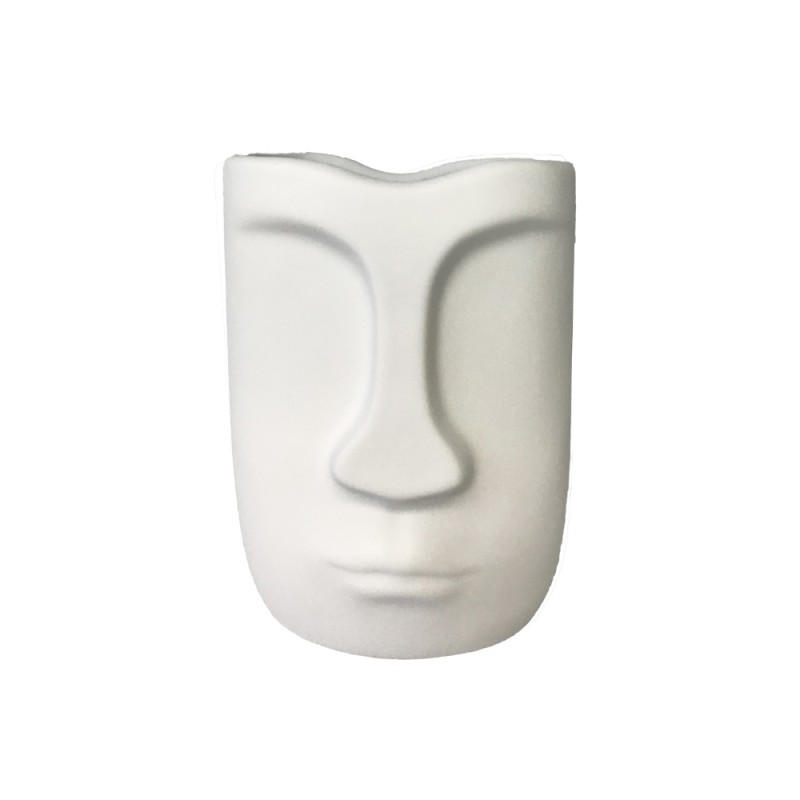 BARIK WHITE ΚΑΣΠΩ 13x11x17cm POLYRESIN ΛΕΥΚΟ