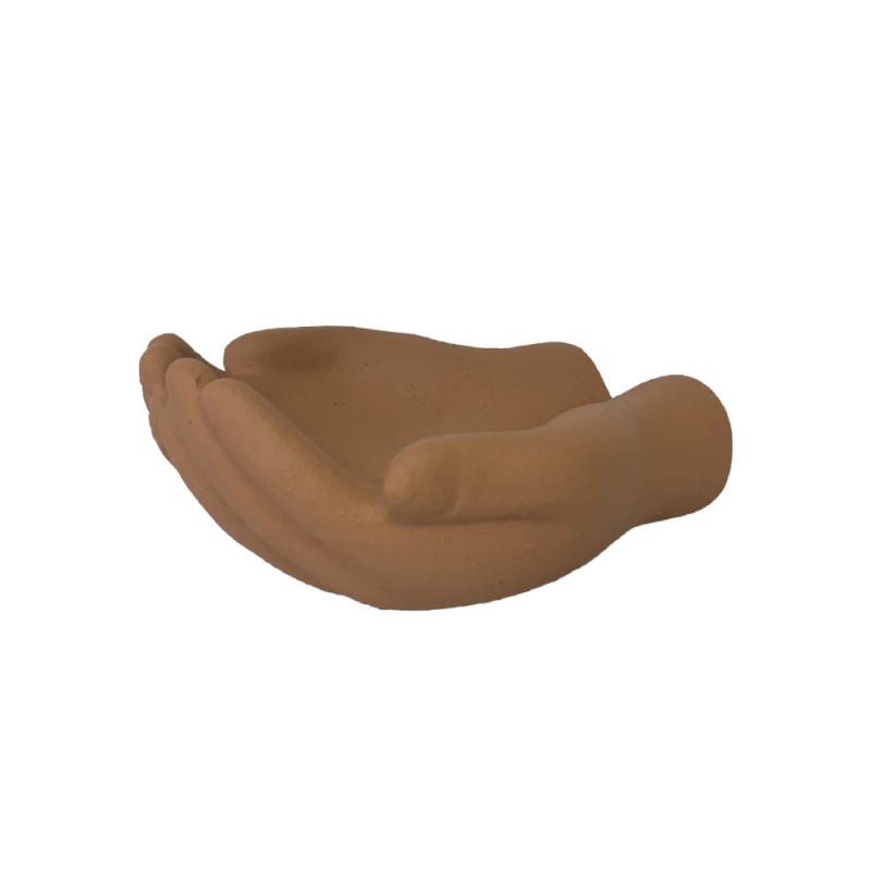 KORMA ΔΙΑΚΟΣΜΗΤΙΚΟ ΧΕΡΙΑ 14x7cm POLYRESIN TERRACOTTA