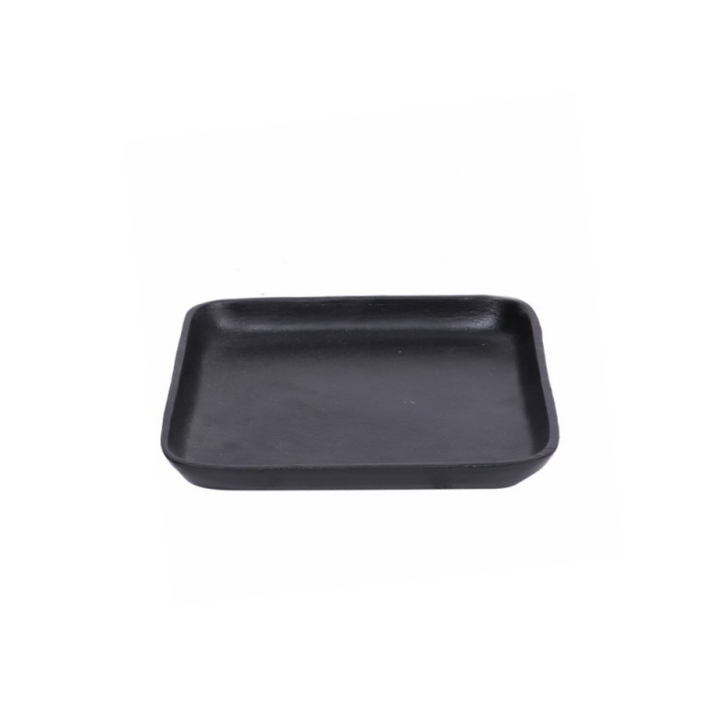 DHOTI SQUARE ΔΙΣΚΟΣ ΔΙΑΚΟΣΜΗΣΗΣ 25x25x3cm ΑΛΟΥΜΙΝΙΟ ΜΑΥΡΟ