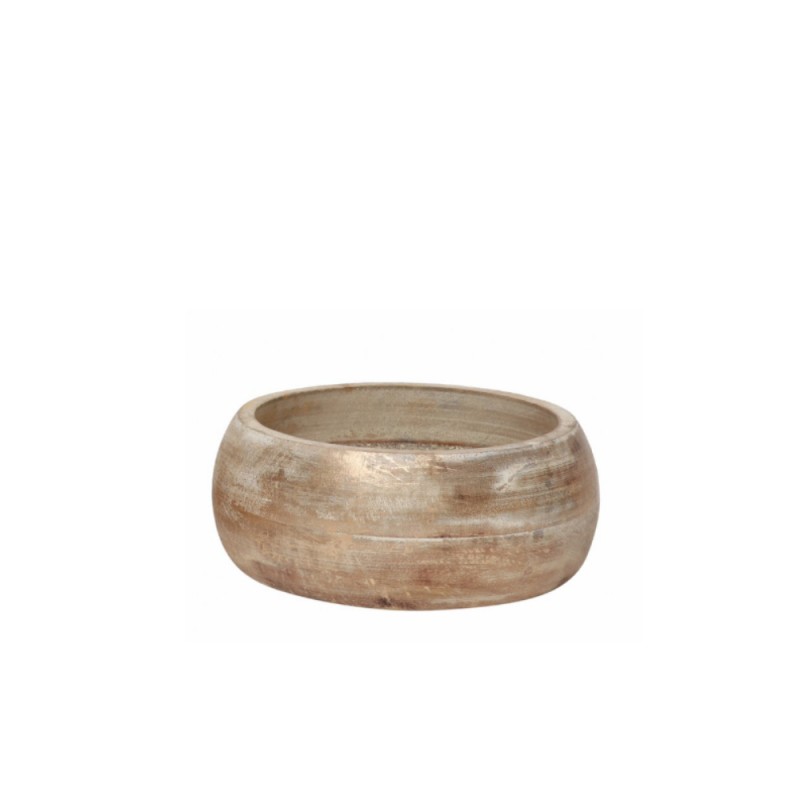 MUISA ΜΠΩΛ ΔΙΑΚΟΣΜΗΣΗΣ 20x20x6cm ΞΥΛΟ MANGO ΧΡΥΣΟ BRASS