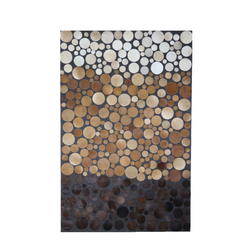 TODS ΧΑΛΙ ΣΑΛΟΝΙΟΥ 160x240cm ΔΕΡΜΑ ΜΑΥΡΟ ΚΑΦΕ ΜΑΛΛΙΝΟ ΜΠΕΖ