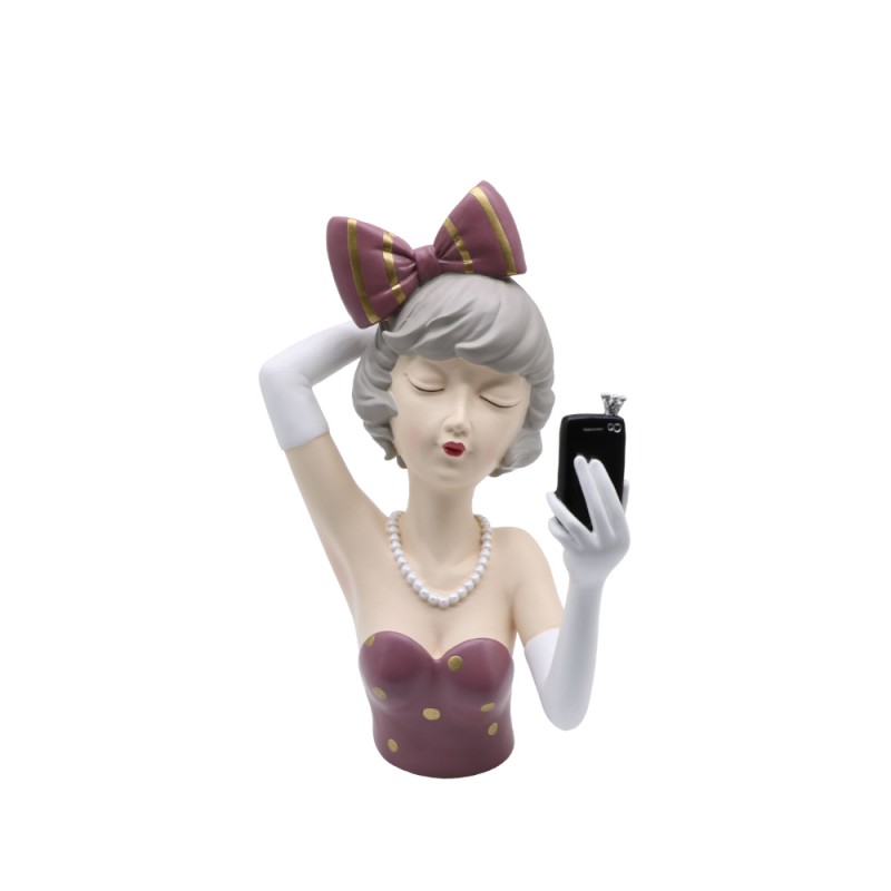 LORANN ΔΙΑΚΟΣΜΗΤΙΚΗ ΦΙΓΟΥΡΑ 21x18x32cm POLYRESIN ΠΟΛΥΧΡΩΜΟ