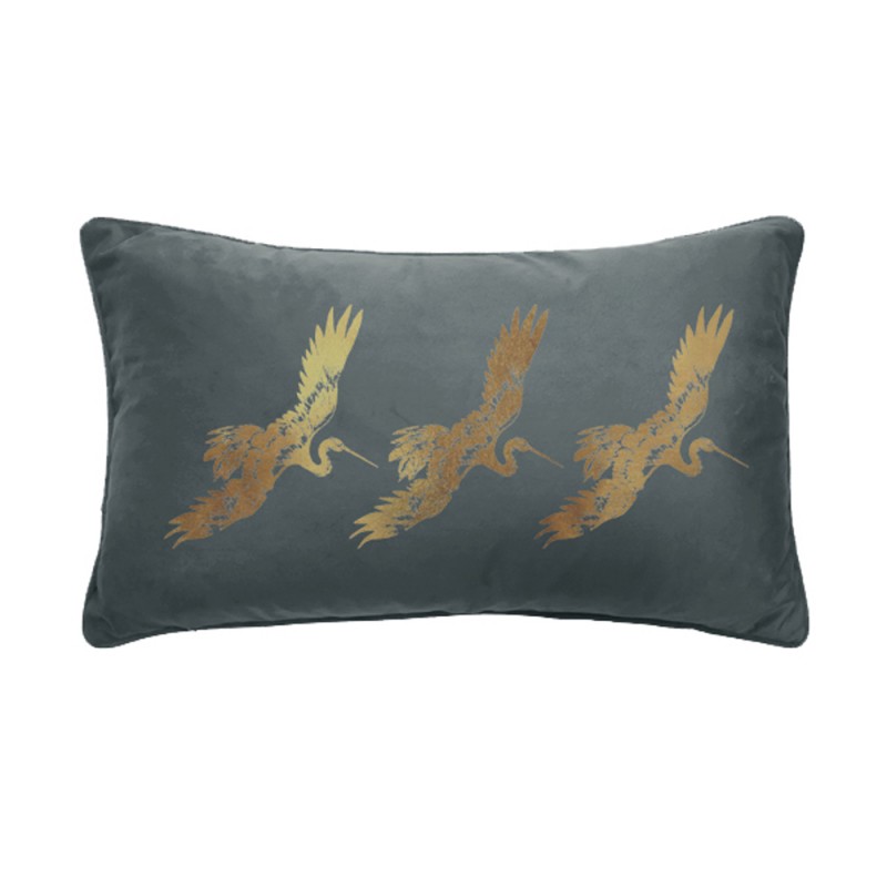 CREYR ΔΙΑΚΟΣΜΗΤΙΚΟ ΜΑΞΙΛΑΡΙ 30x50cm ΒΕΛΟΥΔΟ ΓΚΡΙ ΧΡΥΣΟ