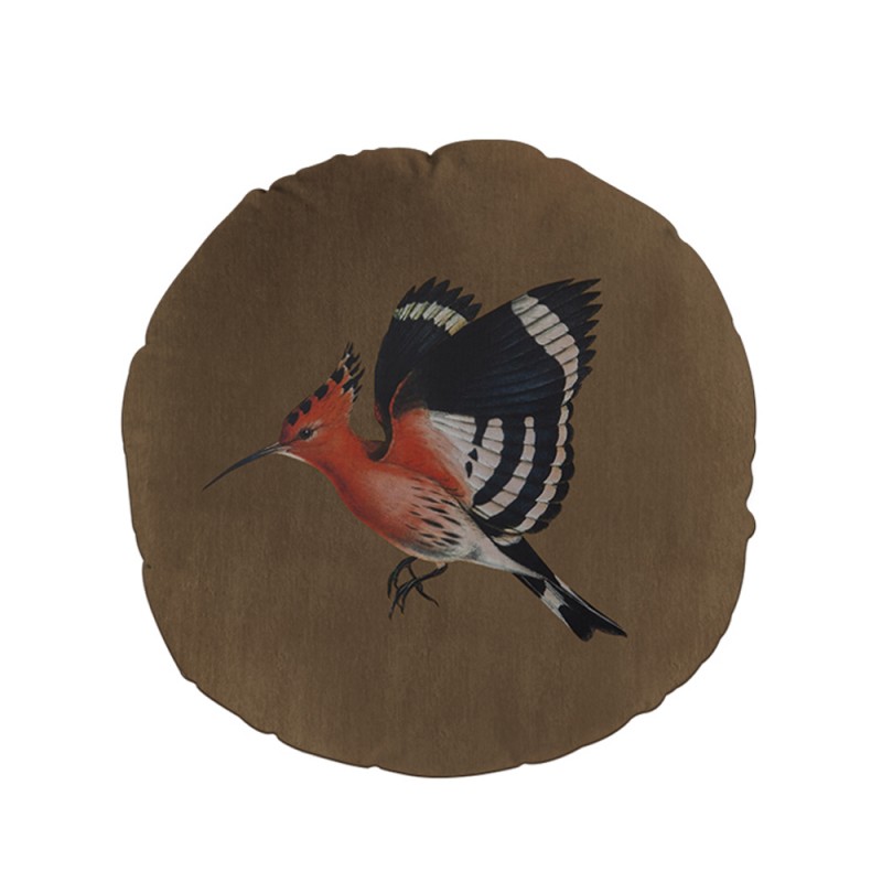 HOOPOE ΔΙΑΚΟΣΜΗΤΙΚΟ ΜΑΞΙΛΑΡΙ 45x45cm ΒΕΛΟΥΔΟ ΠΟΛΥΧΡΩΜΟ ΚΑΦΕ
