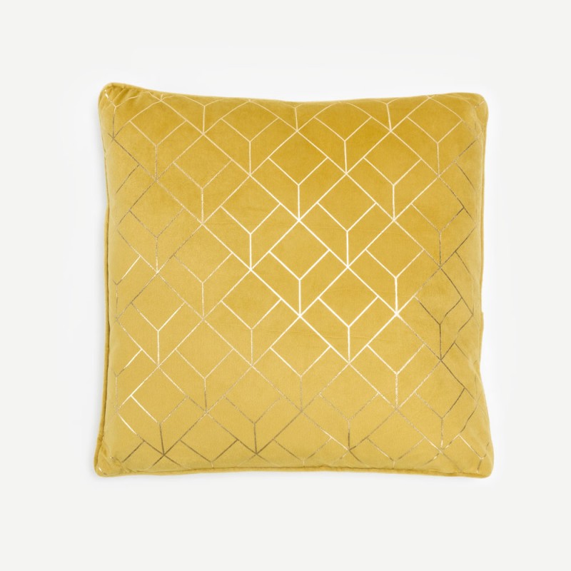 BRILLO ΔΙΑΚΟΣΜΗΤΙΚΟ ΜΑΞΙΛΑΡΙ 45x45cm ΒΕΛΟΥΔΟ ΧΡΥΣΟ