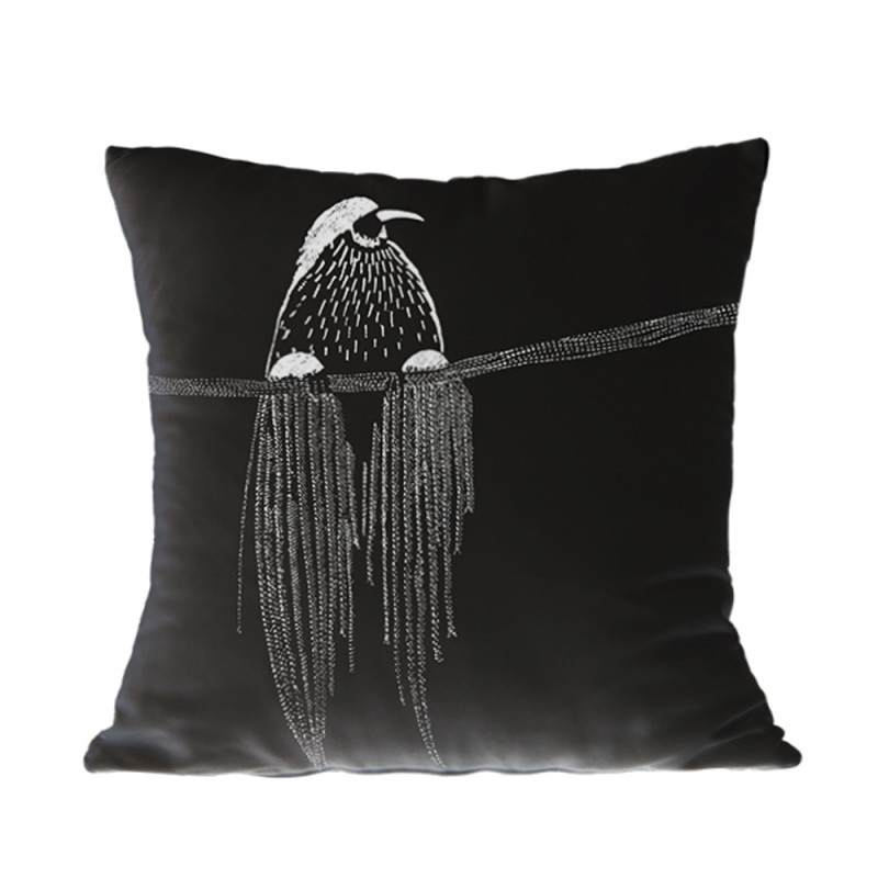 ALI ΔΙΑΚΟΣΜΗΤΙΚΟ ΜΑΞΙΛΑΡΙ 45x45cm ΒΕΛΟΥΔΟ ΜΑΥΡΟ ΛΕΥΚΟ