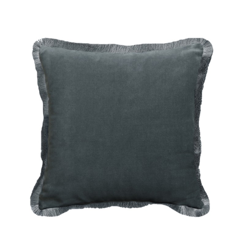 MOANNE ΔΙΑΚΟΣΜΗΤΙΚΟ ΜΑΞΙΛΑΡΙ 45x45cm ΒΕΛΟΥΔΟ ΓΚΡΙ