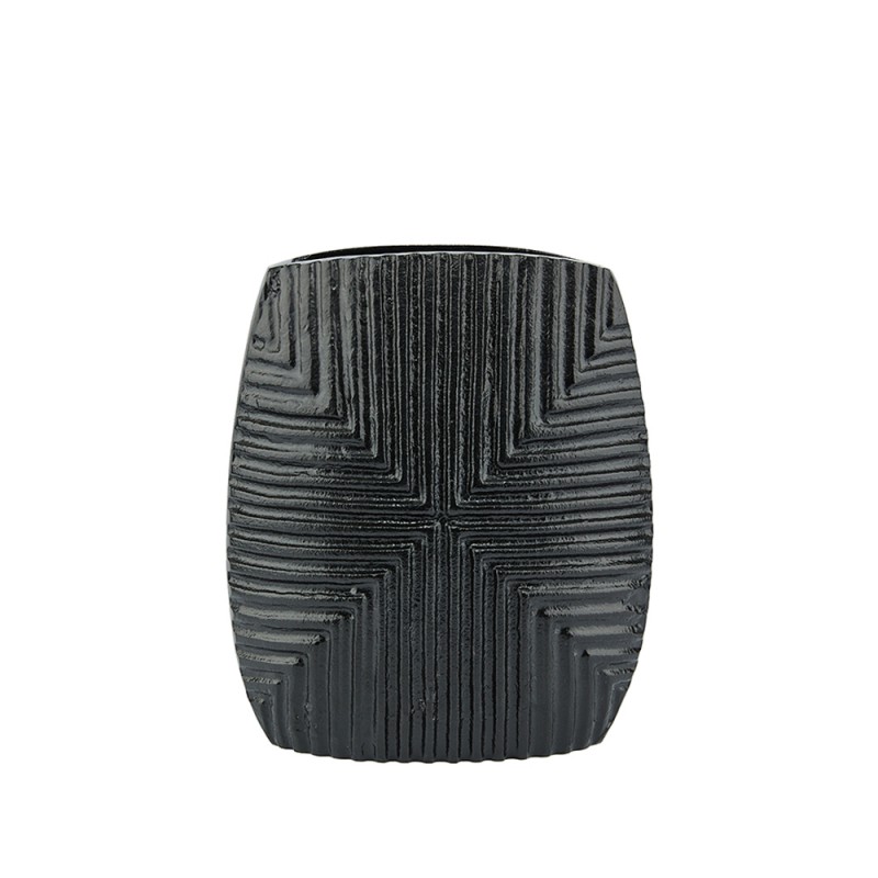 LINEAR ΒΑΖΟ 21x8x24cm ΑΛΟΥΜΙΝΙΟ ΜΑΥΡΟ