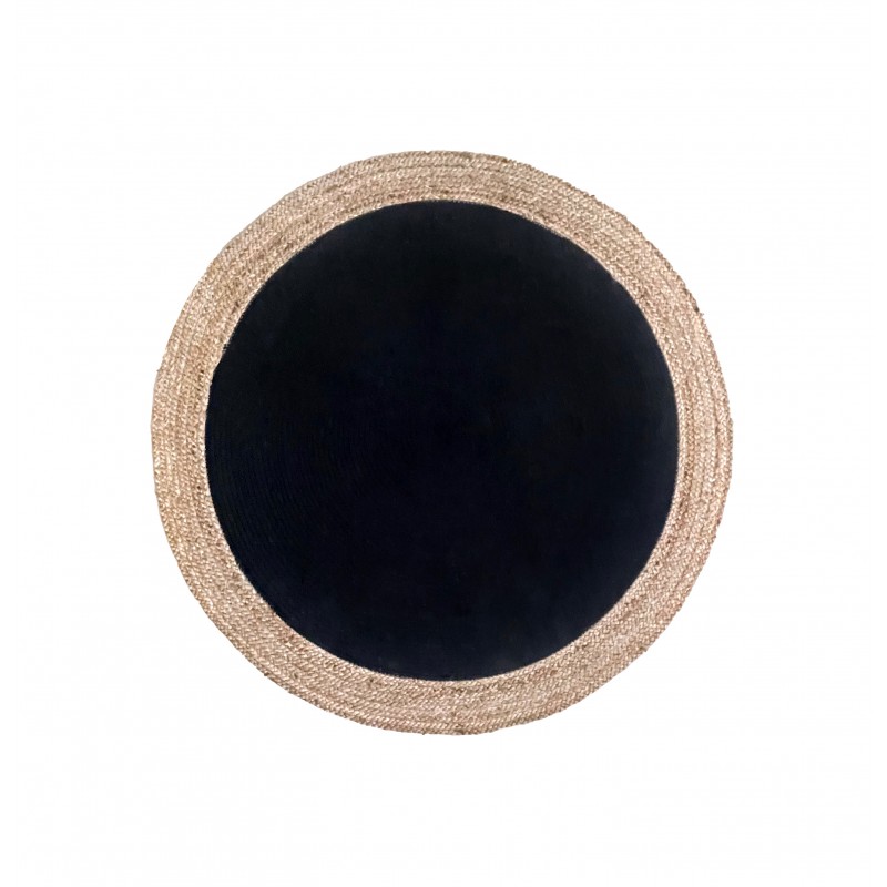 RAMI ΧΑΛΑΚΙ ΣΤΡΟΓΓΥΛΟ 120x120cm ΓΙΟΥΤΑ ΜΑΥΡΟ ΦΥΣΙΚΟ