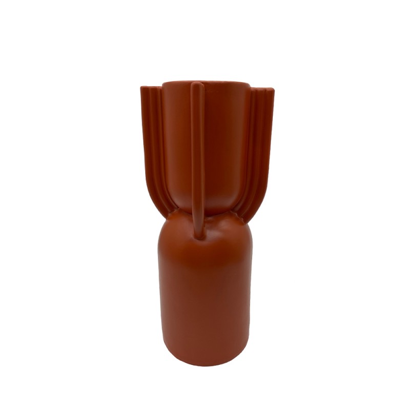 NORDI ΒΑΖΟ 12x12x32cm POLYRESIN TERRACOTTA