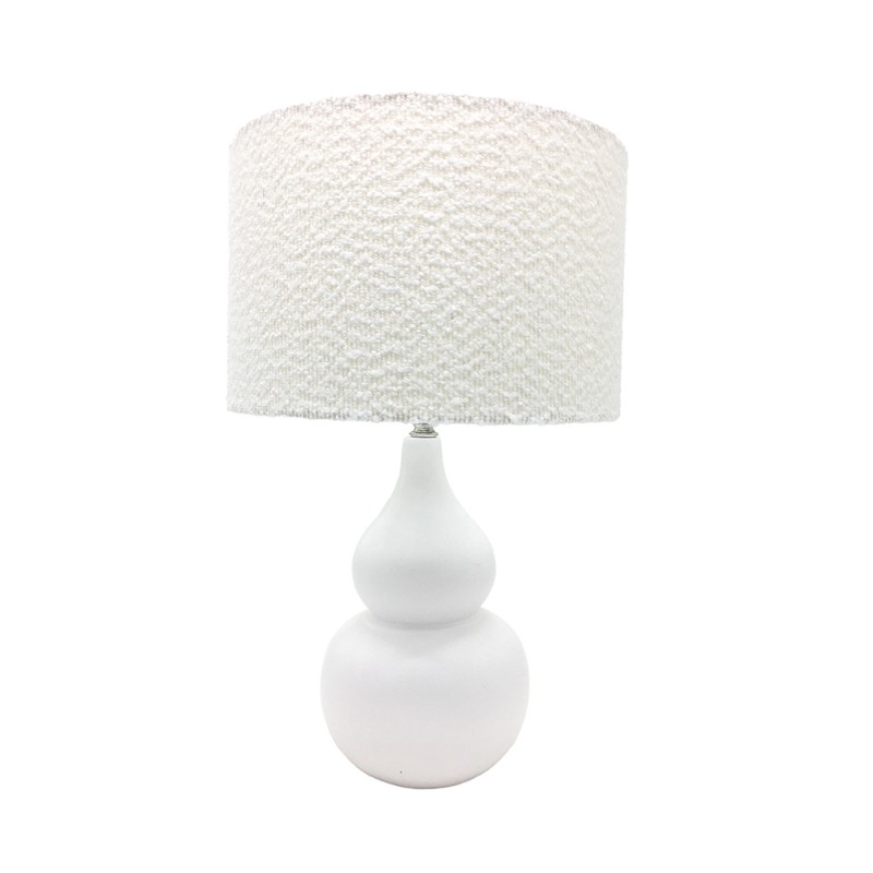 CLOQUE ΦΩΤΙΣΤΙΚΟ ΕΠΙΤΡΑΠΕΖΙΟ 15x15x45cm ΚΕΡΑΜΙΚΟ ΛΕΥΚΟ ΥΦΑΣΜΑ ΛΕΥΚΟ