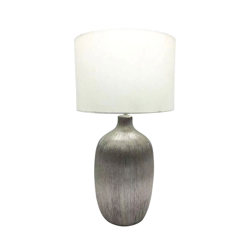 NEJEN ΦΩΤΙΣΤΙΚΟ ΕΠΙΤΡΑΠΕΖΙΟ 32x32x54cm ΚΕΡΑΜΙΚΟ ΑΣΗΜΙ ΥΦΑΣΜΑ ΛΕΥΚΟ