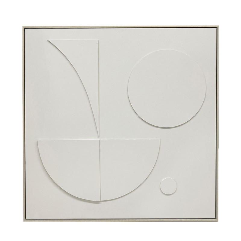 NODE CREAM ΠΙΝΑΚΑΣ ΔΙΑΚΟΣΜΗΣΗΣ 80x80x5cm ΚΑΜΒΑΣ ΜΠΕΖ ΞΥΛΟ ΛΕΥΚΟ