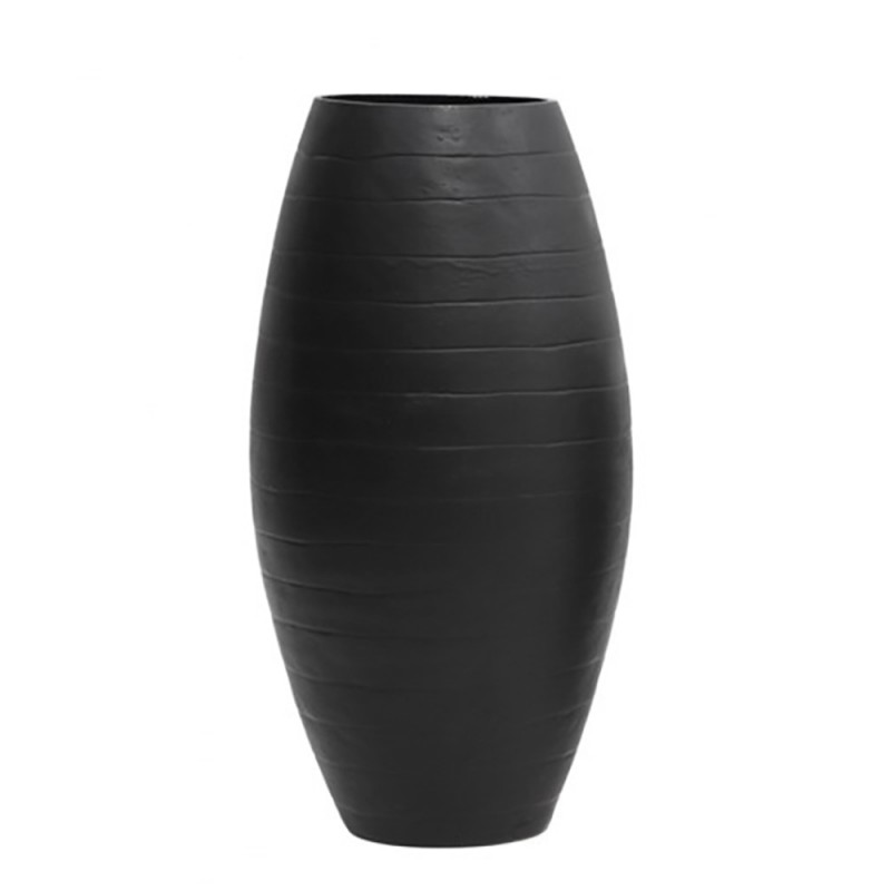 RESAN ΒΑΖΟ 16x16x33cm ΓΥΑΛΙ ΜΑΥΡΟ