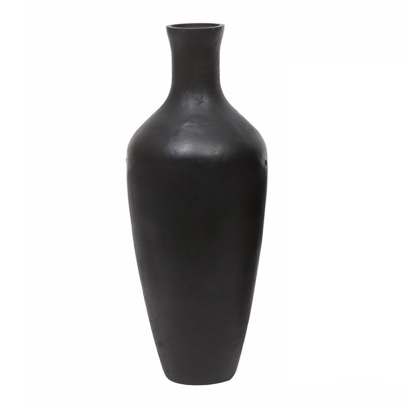 KERSA ΒΑΖΟ 18x18x31cm ΓΥΑΛΙ ΜΑΥΡΟ