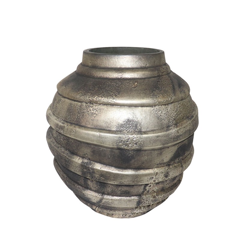 SANKA ΒΑΖΟ 27x27x28cm ΓΥΑΛΙ ΧΡΥΣΟ ΜΠΡΟΝΖΕ ΑΣΗΜΙ